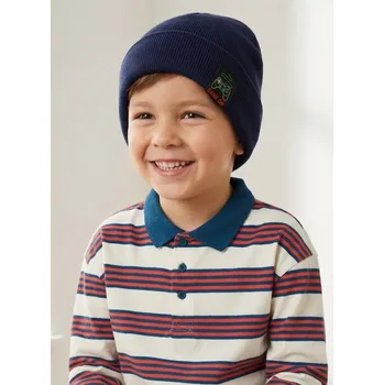 Pokrývka hlavy Sinsay - Bavlněná čepice beanie s herní nášivkou - námořnická modrá - 227HH-59X - 227HH-59X-S