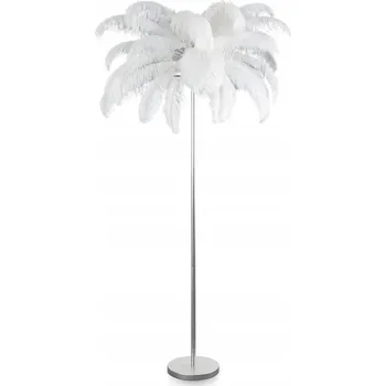 Stojací lampa Stojací lampa EuroFirany bílé peří FERI 1 180 CM