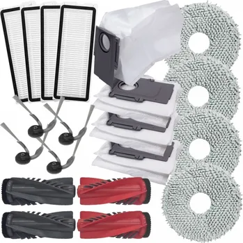 Sada příslušenství pro robotický vysavač Kartáče, HEPA filtry pro vysavač XIAOMI Roborock QRevo C White sada mopů a sáčky 20ks