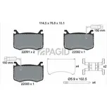 Sada brzdových destiček, kotoučová brzda PAGID T4176N