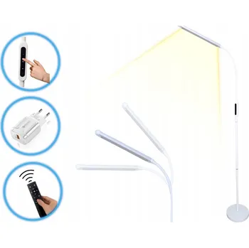 Stojací lampa Stojací lampa OWL-TECH, lampa do domu s integrovaným LED zdrojem 10 W, bílá