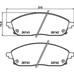 Sada brzdových destiček, kotoučová brzda PAGID T4288N