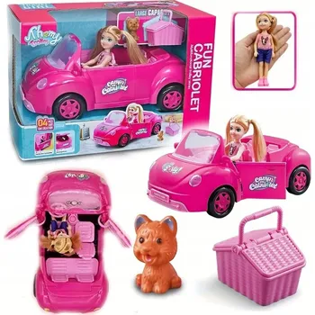 Panenka Panenka v kabrioletu s pejskem Norimpex vícebarevná 19 cm