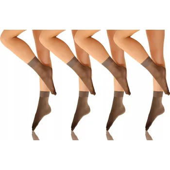 Dámské punčochy Sesto Senso Ponožky dámské 15 DEN 2 kusy polomatné Fumo