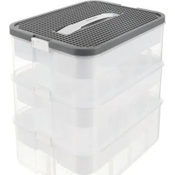 Skříňka na nářadí Kruzzel 25757 Úložný box na stavebnici, 22 l, 3 patra