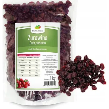 Sušené ovoce Brusinky celé sušené Słodkie Zdrowie 1000 g přírodní vláknina