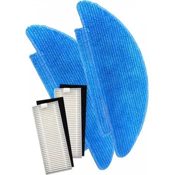 Sada příslušenství pro robotický vysavač HEPA filtry a mopy k vysavači TESLA AI300 Smart Robot Vacuum Laser sada 4ks