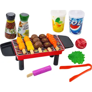 Hračka LEAN Toys 18139 Dětská grilovací sada s příslušenstvím, 40 dílů