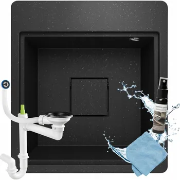 Kuchyňský dřez Jednokomorový dřez Lavello granit černý