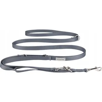 Vodítko pro psa Amiplay Oboustranné Vodítko 8v1 Samba L Šedé
