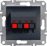 Schneider Electric Asfora reproduktorová zásuvka dvojnásobná, antracit - EPH5700171