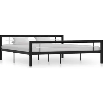 Postel Rám postele černobílý kov 180 x 200 cm IM_284555