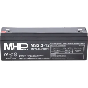 Elektronika CARSPA MHPower MS2.3-12 olověný akumulátor AGM 12V/2.3Ah, MS2.3-12