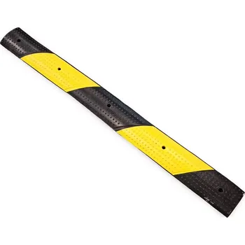 Dopravní zařízení Černo-žlutý gumový zpomalovací práh FLOMA SB79 - délka 100 cm, šířka 10 cm, výška 2 cm - 62621460
