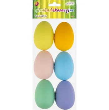Velikonoční dekorace Velikonoční dekorace - vajíčka 6 cm 6 ks plastové