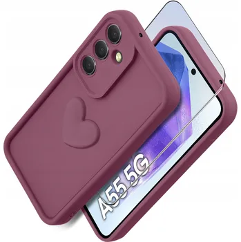 Pouzdro na mobilní telefon Zadní Kryt KrainaGSM pro Samsung, Galaxy A55 5G červený