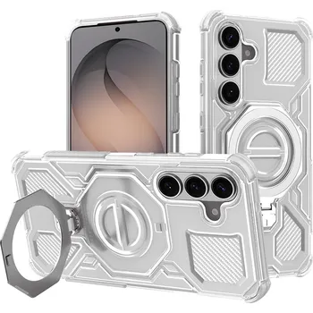 Pouzdro na mobilní telefon Techsuit - Carbon Shield PRO - Samsung Galaxy S26 - Bílá transparentní