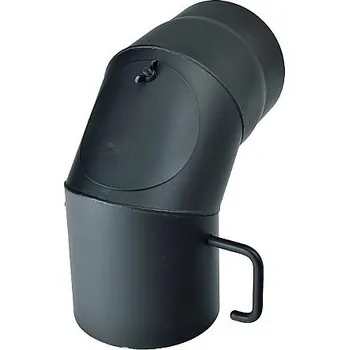 Kouřovod Koleno 90° s čistícím otvorem a klapkou Průměr 125mm