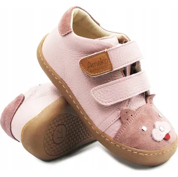 Dívčí tenisky Jarní Dívčí Boty Růžové Polobotky Barefoot Ameko Kiti Rose 29