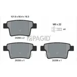 Sada brzdových destiček, kotoučová brzda PAGID T1534N