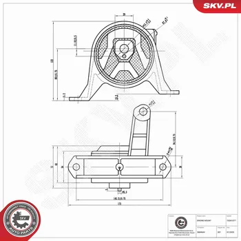 Zavěšení motoru Zavěšení motoru ESEN SKV 75SKV377