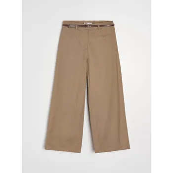 Dámské kalhoty Sinsay - Kalhoty široké nohavice s páskem - béžová - 934GZ-08X - 934GZ-08X-M