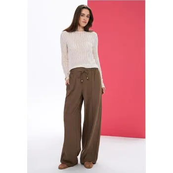 Sinsay - Palazzo kalhoty s viskózovou příměsí - tmavě zelená - 945GZ-79X - 945GZ-79X-XS