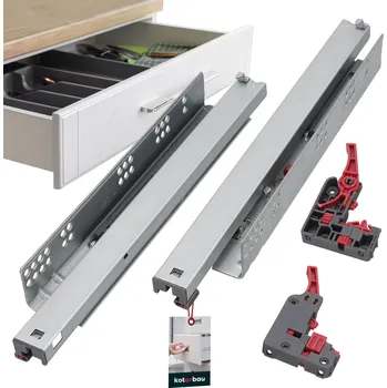 Vodicí lišta dxs-3d spodní držák s měkkým zavíráním 400 mm sada 2 ks. - 400 mm