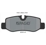 Sada brzdových destiček, kotoučová brzda PAGID T2415N