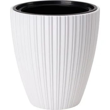 Obal na květináč Obal na květináč MIKA plastový d40x42cm, bílý