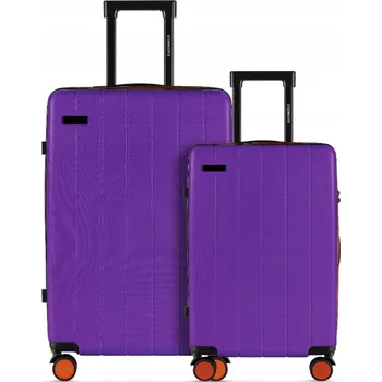 Sada Kufříků - Malý a Střední, Kolečka 360°, Zámek TSA, ABS, Fialová