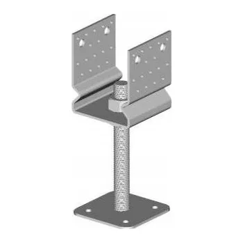 Kotvící patka 14-07/120x100 zinek bílý / balení 1 ks