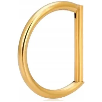 Náušnice Titanová náušnice Clicker PIERCING ve tvaru písmene D HELIX Lobe 1,2/10