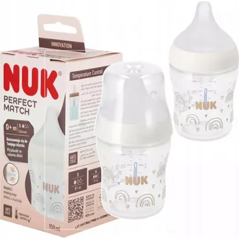 Kojenecká láhev NUK láhev Perfect Match 150 Ml. dudlík silikonová S 0m+