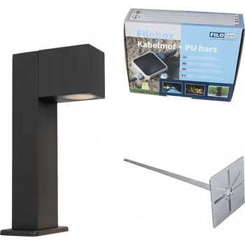 IP kamera Kvadratický osvětlovací sloupek QAZQA GU10 30 cm šedý