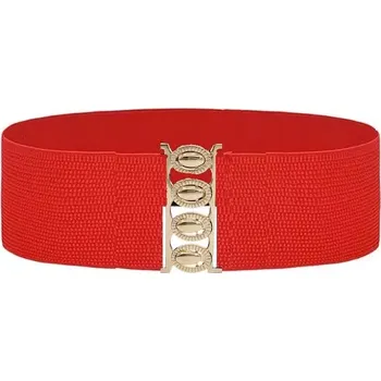 Opasek Dámský pásek na šaty s přezkou Faina Červený