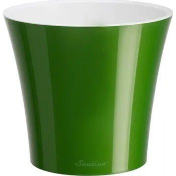 Obal na květináč Obal na květník ARTE samozavlažovací plast lesklý d22cm 5l, zelený