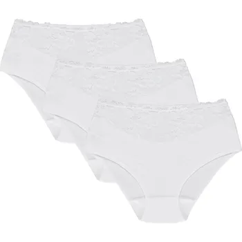 Dámské spodní prádlo Kalhotky Wol-Bar Eco-Hi 3 pcs Barva: Bílá, Velikost: L