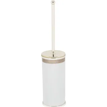 WC štětka Toaletní kartáč Porcelaine volně stojící se stříbrným potahem