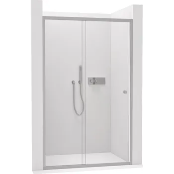 CERANO - Sprchové posuvné dveře Varone POINT L/P - 6 mm - chrom, transparentní sklo - 140x195 cm