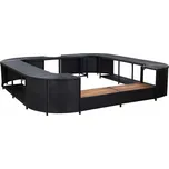 Kryt na vířivku VidaXL čtvercový černý 268x268x55 cm