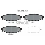 Sada brzdových destiček, kotoučová brzda PAGID T1543N
