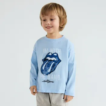 Reserved - Tričko s dlouhými rukávy The Rolling Stones - světle modrá - 051II-50X - 051II-50X-110