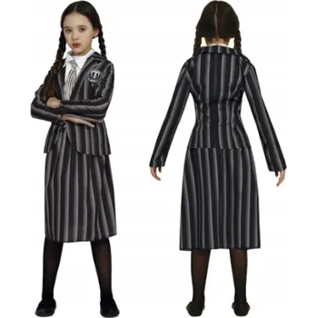 Kostým Wednesday Addamsová Šaty adams 98-110 cm.