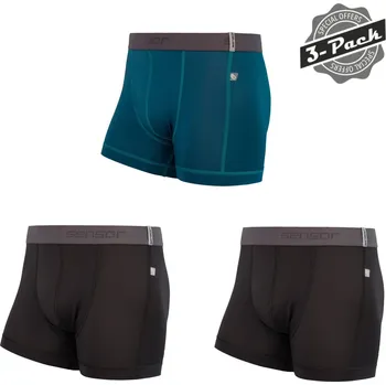 cyklistický dres Pánské trenky SENSOR COOLMAX TECH 3-PACK černá/safír M
