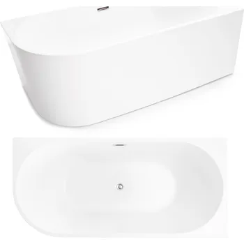 Vana Rohová volně stojící vana Pula pravá 160 cm akrylátová k postavení ke zdi