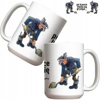 Keramický hrnek Po kafíčku se lépe hrabe 440 ml