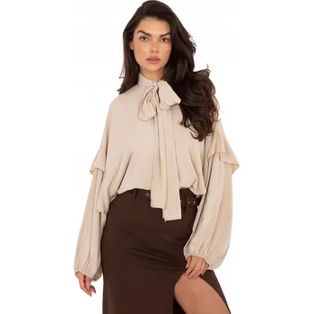 Dámská košile Dámská Rozepínací Košile Elegantní s Vázaným Výstřihem