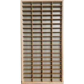 police Dřevěná police na angličáky Kraina Sklejki 76 míst 40x79,5 cm šedá