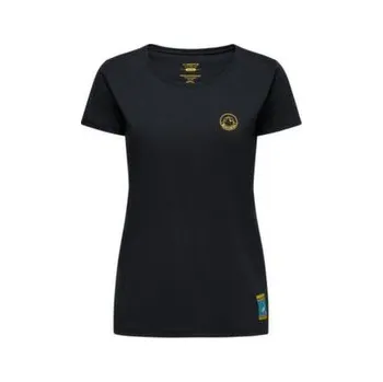 Dámské tričko La Sportiva CLIMBING ON THE MOON T-Shirt Women Black/Yellow černá XL